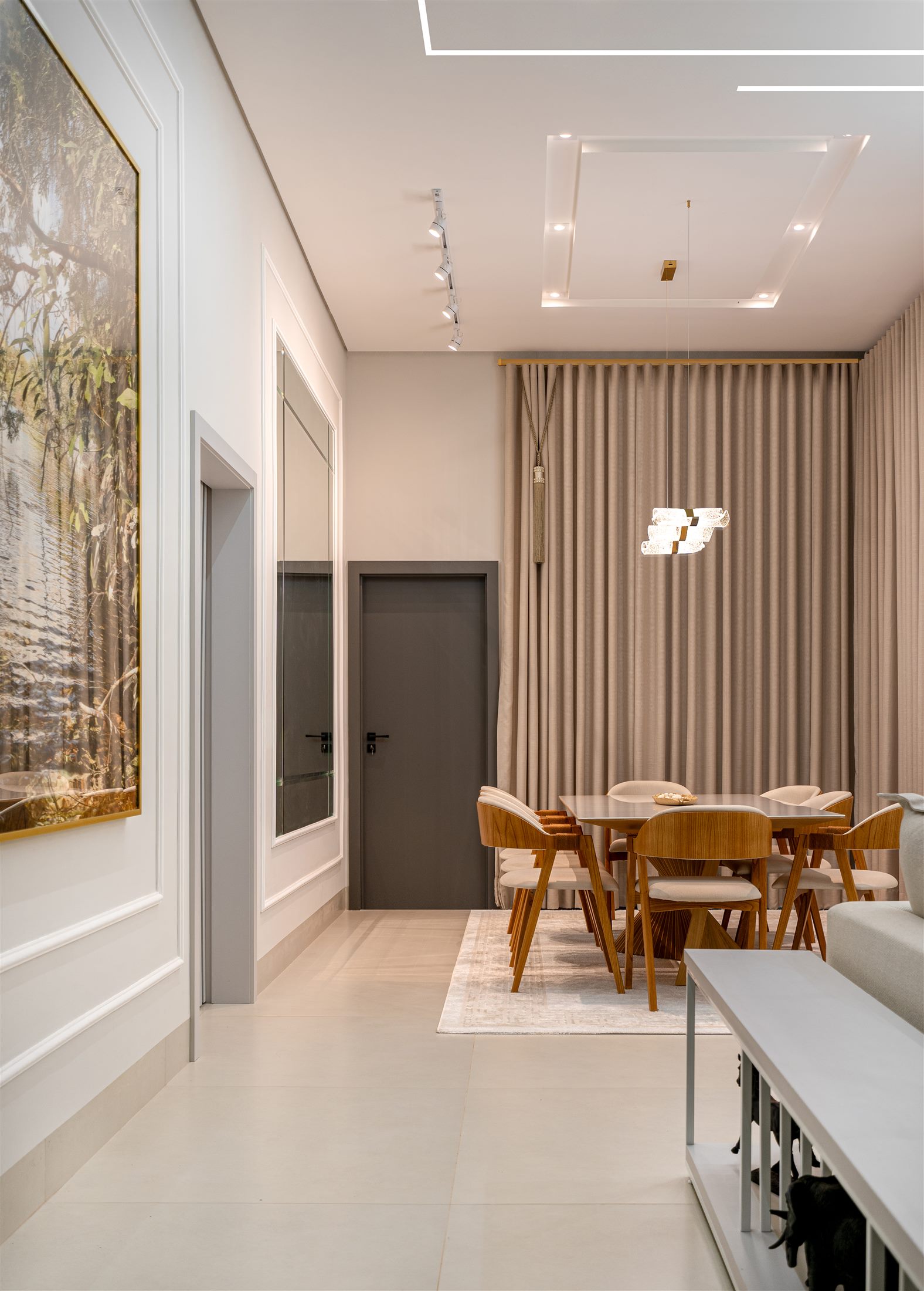 Detalhe de sala de jantar projetada pela JN Arquitetura e Interiores